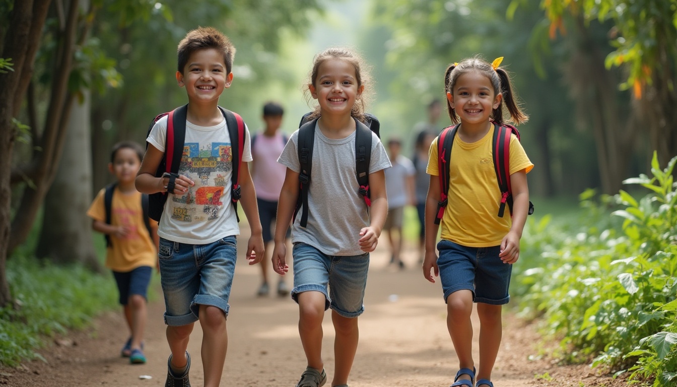 Belgian kids going to school in Bali
